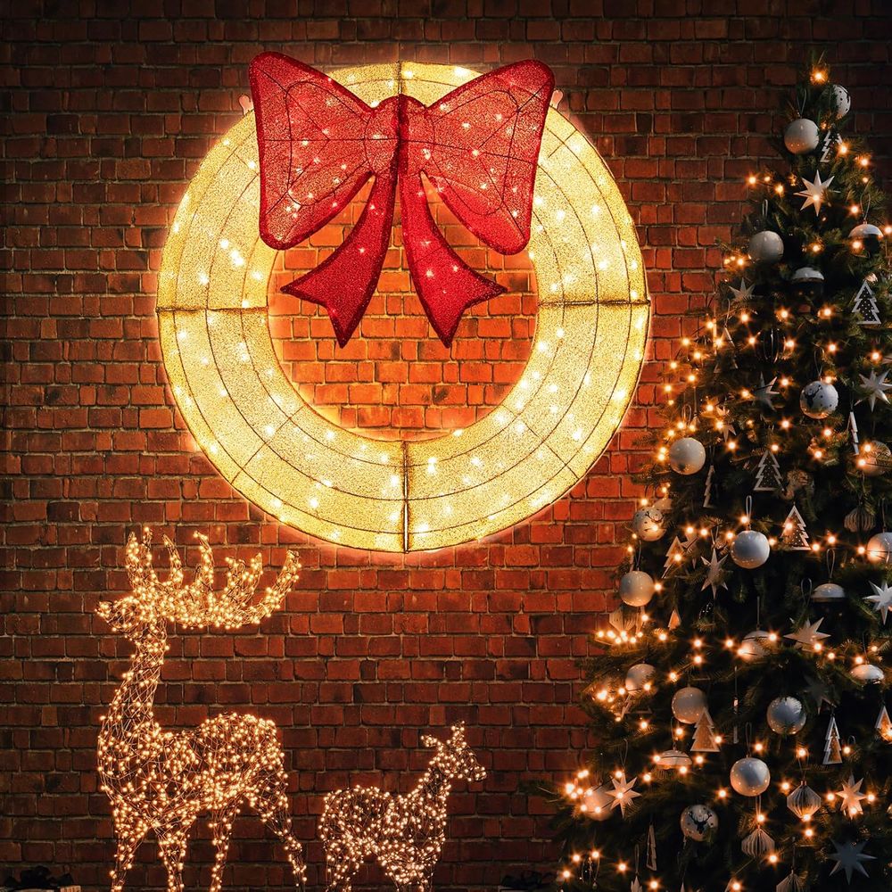 48 Inch Pre-Lit Christmas Wrea - Christmas Lights Outdoor recensione e prezzo
