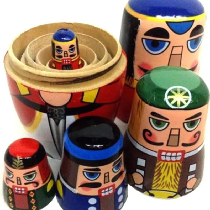 5pcs Russian Nutcracker Nestin - Nutcracker Figurine recensione e prezzo