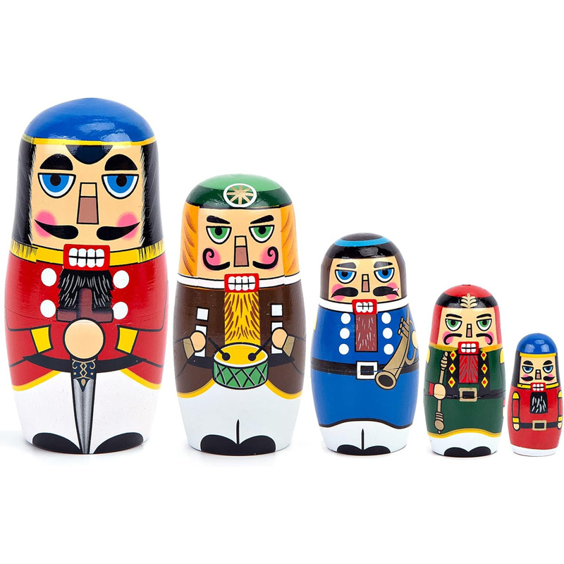 5pcs Russian Nutcracker Nestin - Nutcracker Figurine recensione e prezzo