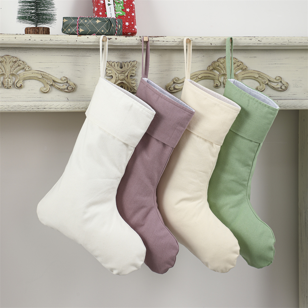Linen Christmas Stocking Xmas  - Christmas Stocking Hanging recensione e prezzo