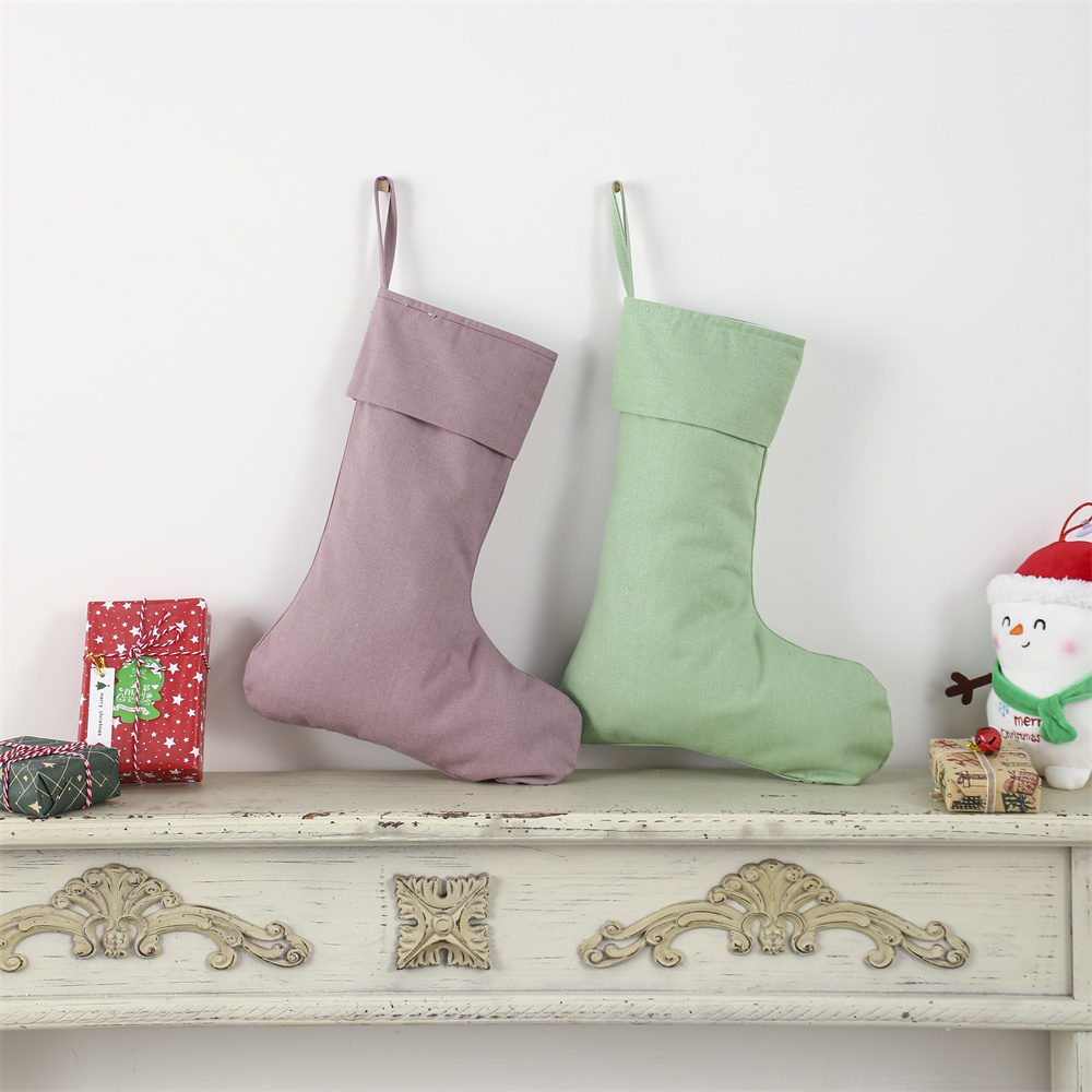 Linen Christmas Stocking Xmas  - Christmas Stocking Hanging recensione e prezzo