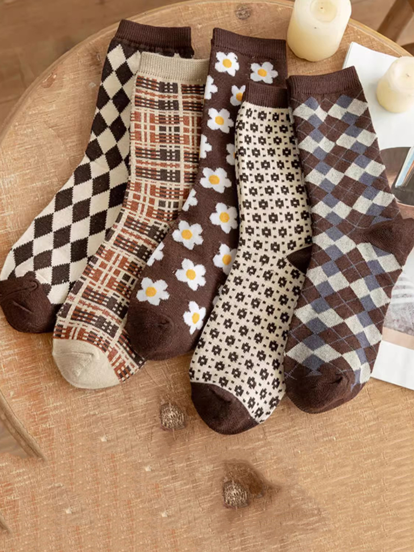 5 Pairs Women  Argyle Comforta - Christmas Throw Blanket recensione e prezzo