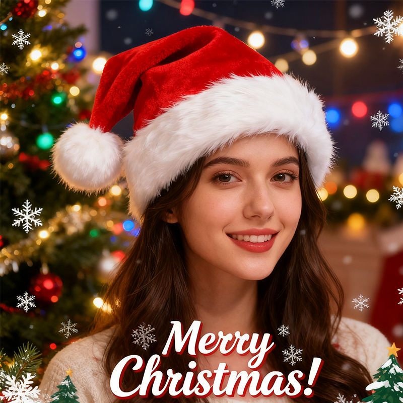 Christmas Santa Hat Xmas Long  - Santa Hat Plush recensione e prezzo
