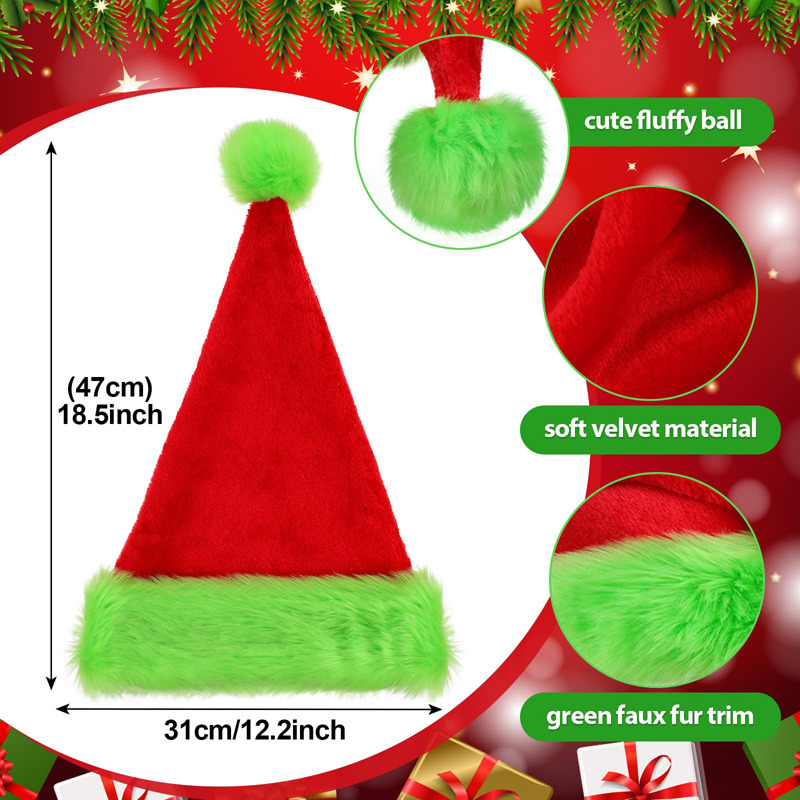 1pc, Santa Claus hat Christmas - Santa Hat Plush recensione e prezzo