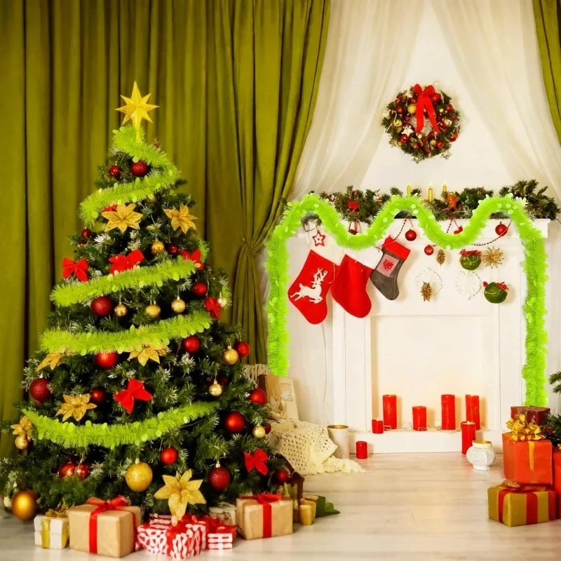 2M Length Christmas Tinsel Gar - Tinsel Garland Decoration recensione e prezzo