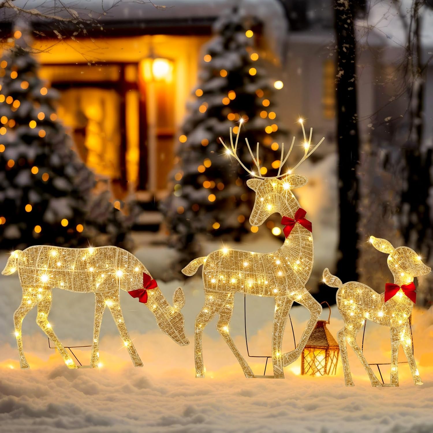 2D Lighted Reindeer Christmas  - Christmas Lights Outdoor recensione e prezzo