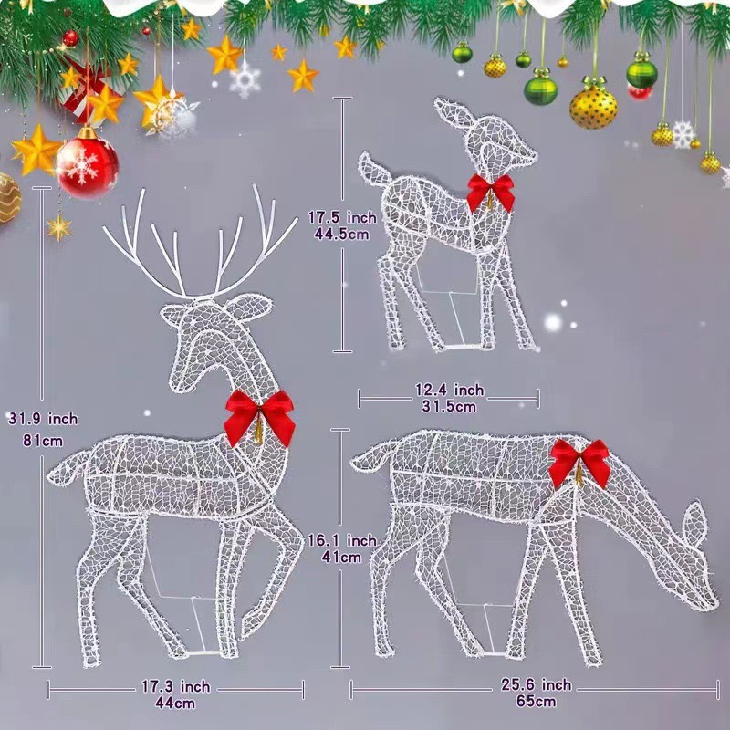 2D Lighted Reindeer Christmas  - Christmas Lights Outdoor recensione e prezzo
