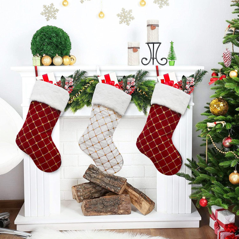 Christmas Stocking Soft Faux F - Christmas Stocking Hanging recensione e prezzo