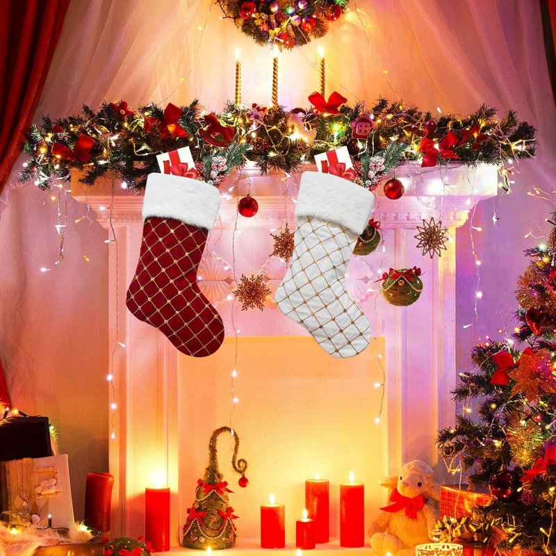 Christmas Stocking Soft Faux F - Christmas Stocking Hanging recensione e prezzo