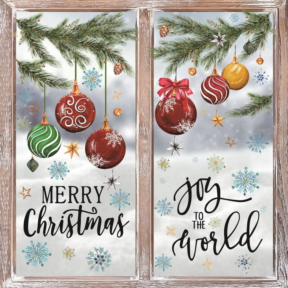 221 PCS Christmas Window Cling - Snowflake Window Decal recensione e prezzo