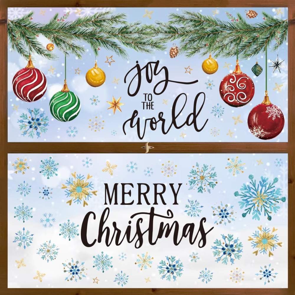 221 PCS Christmas Window Cling - Snowflake Window Decal recensione e prezzo