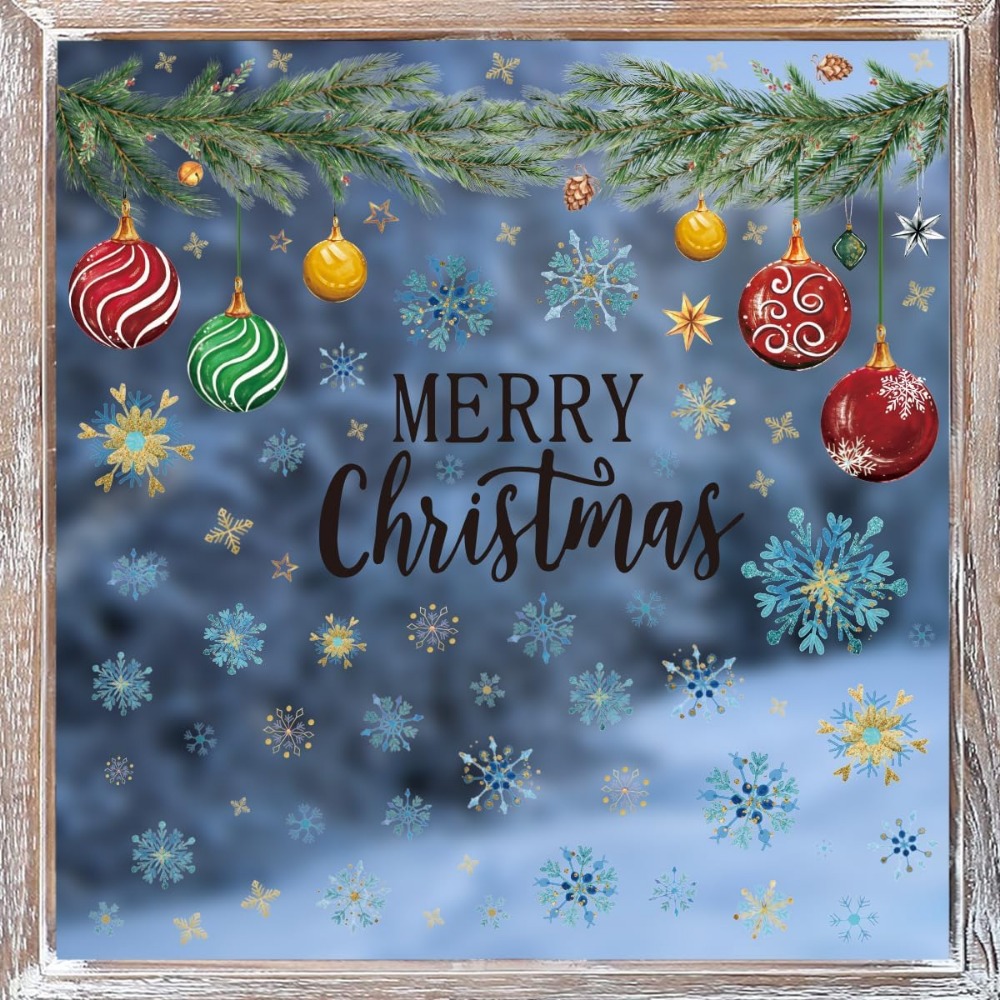 221 PCS Christmas Window Cling - Snowflake Window Decal recensione e prezzo