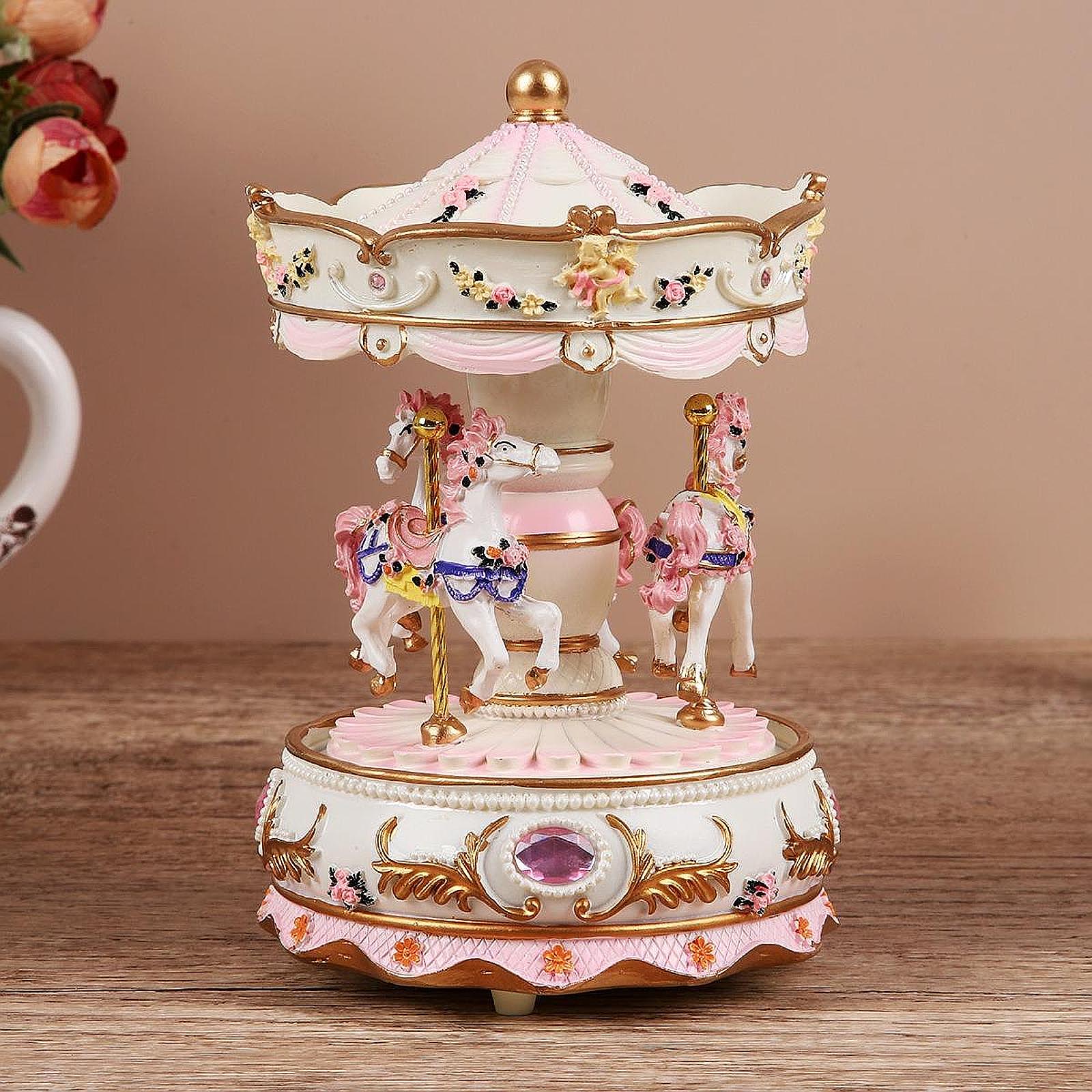 Handcrafted Resin Carousel Mus - Snow Globe Musical recensione e prezzo