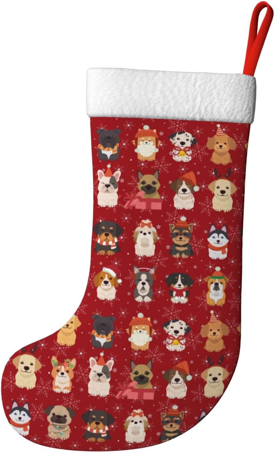 Cute Christmas Dogs Christmas  - Christmas Stocking Hanging recensione e prezzo