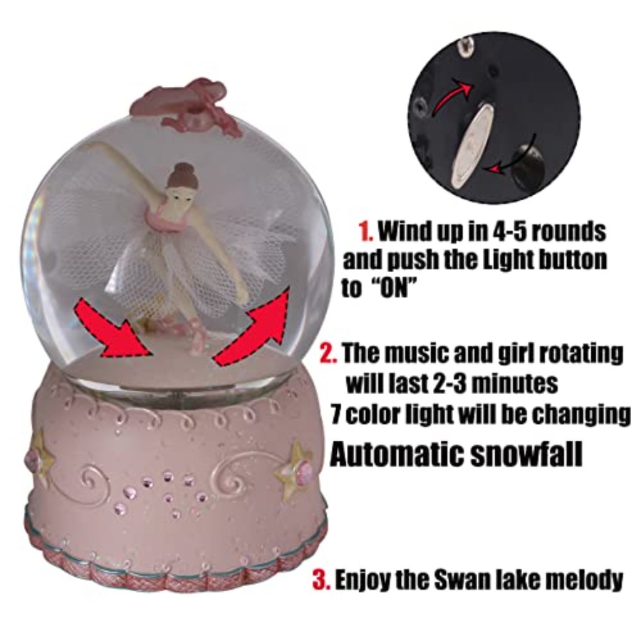 Ballerina Girl Swan Lake Rotat - Snow Globe Musical recensione e prezzo