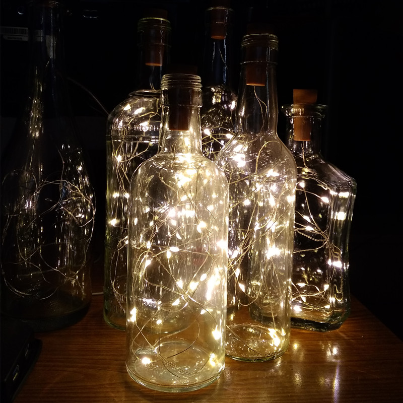 6pcs 20led Wine Bottle with Co - Led Fairy String Lights recensione e prezzo