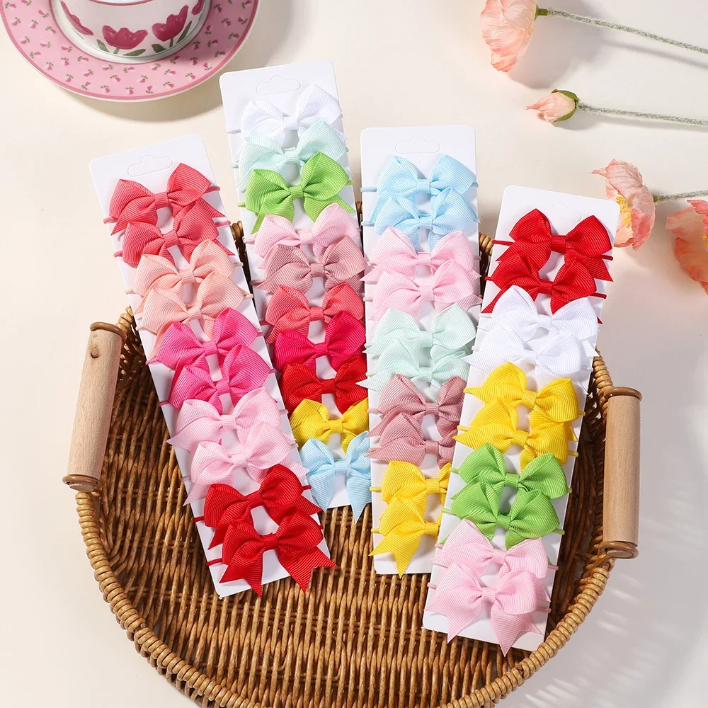 10Pcs Bows Elastic Hair rubber - Ribbon Bow Gift recensione e prezzo