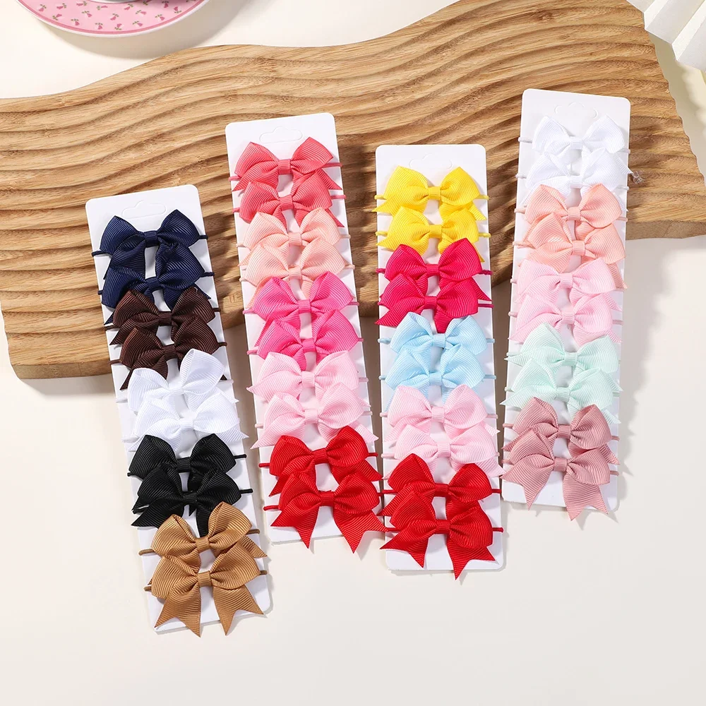 10Pcs Bows Elastic Hair rubber - Ribbon Bow Gift recensione e prezzo