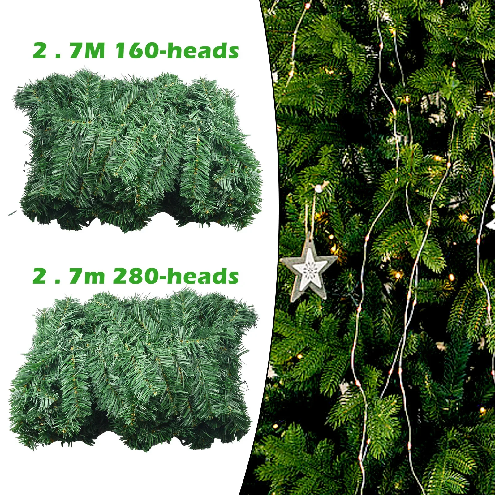 2.7M Artificial Green Christma - Christmas Wreath Fake recensione e prezzo