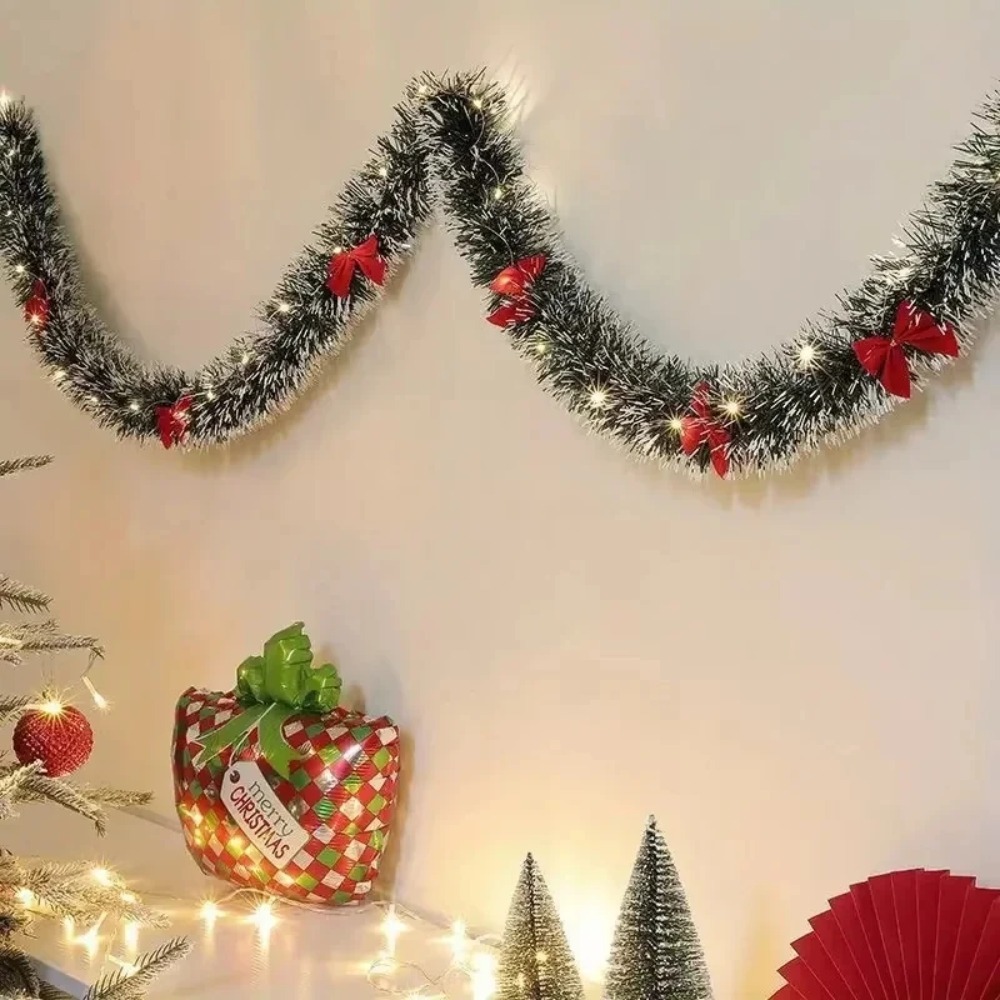 Christmas Tinsel Garland Artif - Led Fairy String Lights recensione e prezzo