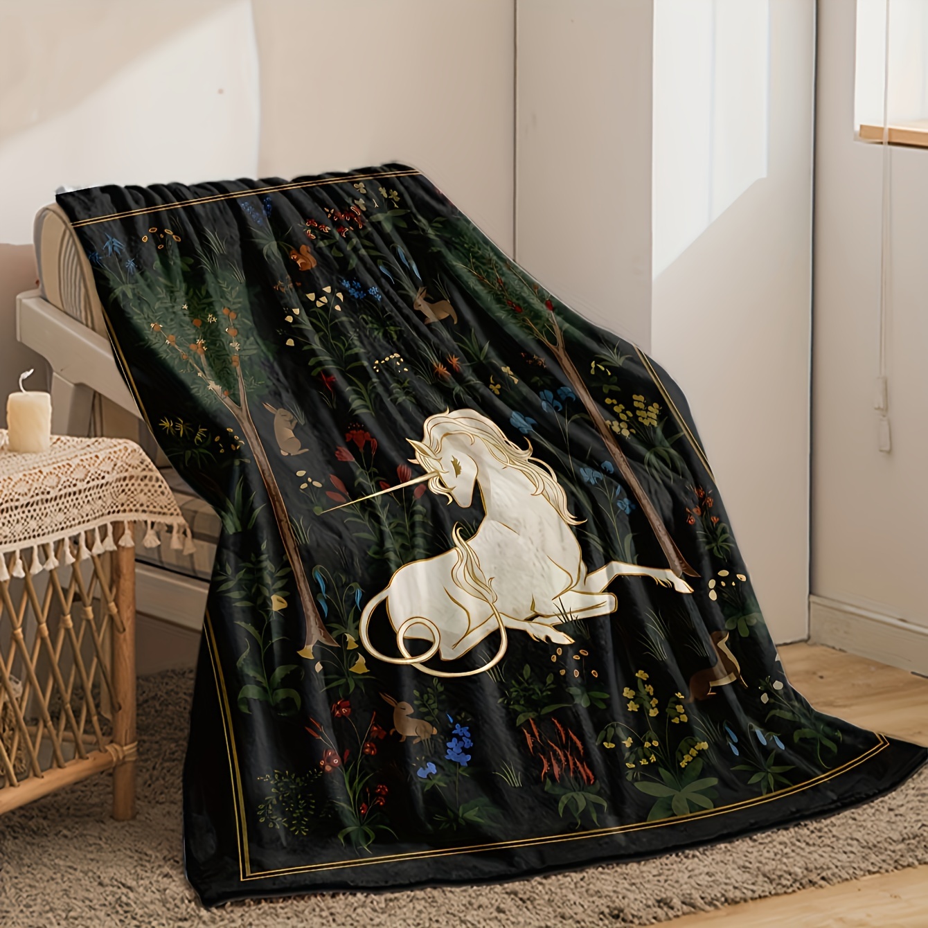 1pc Magical Unicorn Forest Thr - Christmas Throw Blanket recensione e prezzo
