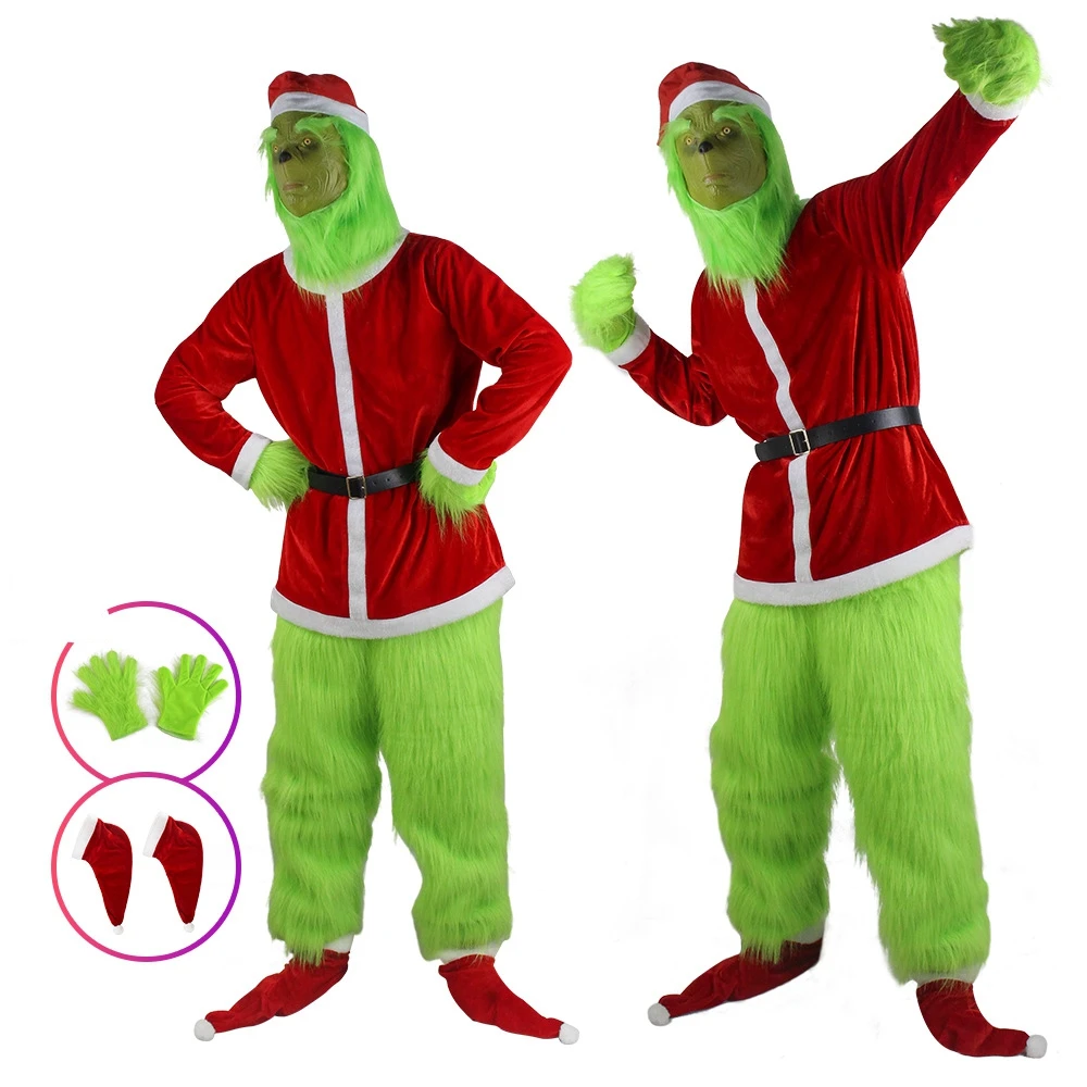 Merry Christmas Grinch Cosplay - Santa Hat Plush recensione e prezzo