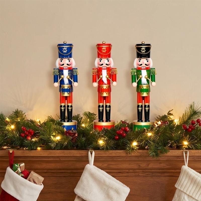 36Cm Wooden Nutcrackers Drum S - Nutcracker Figurine recensione e prezzo