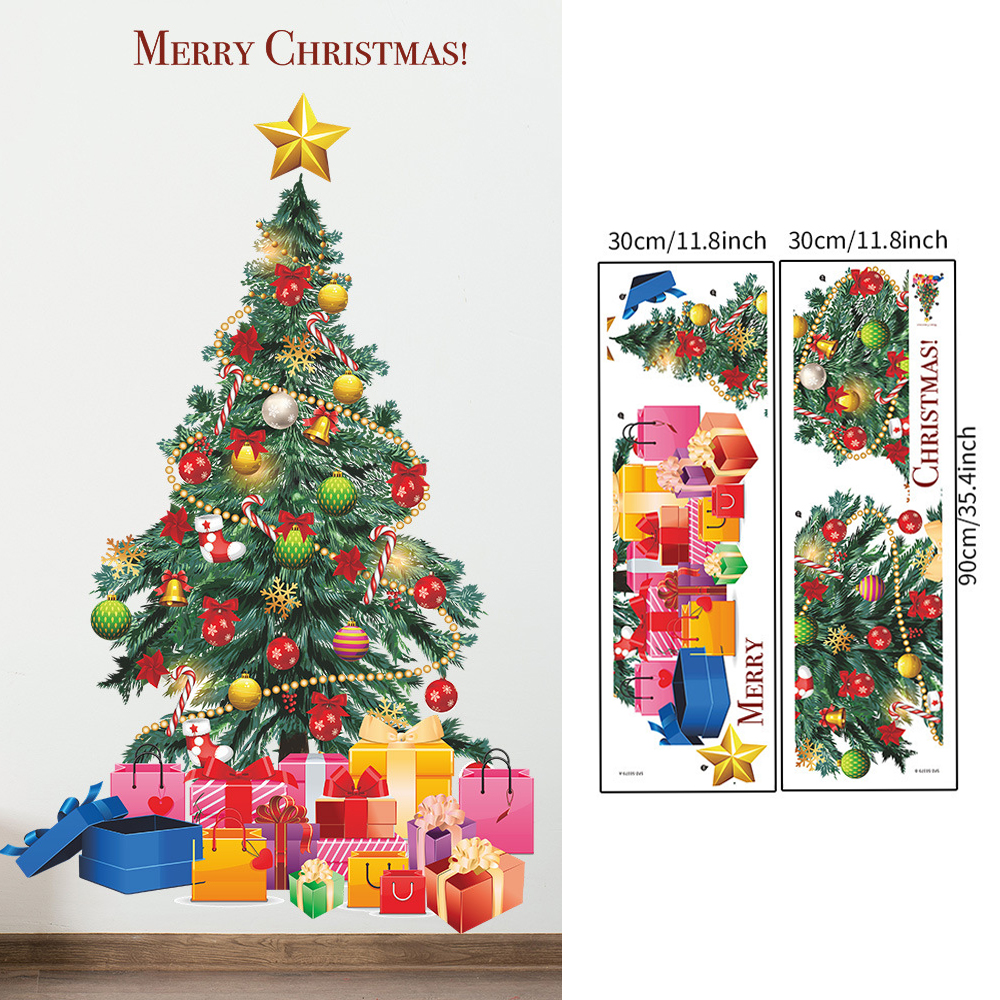 Christmas Tree Wall Stickers G - Snowflake Window Decal recensione e prezzo