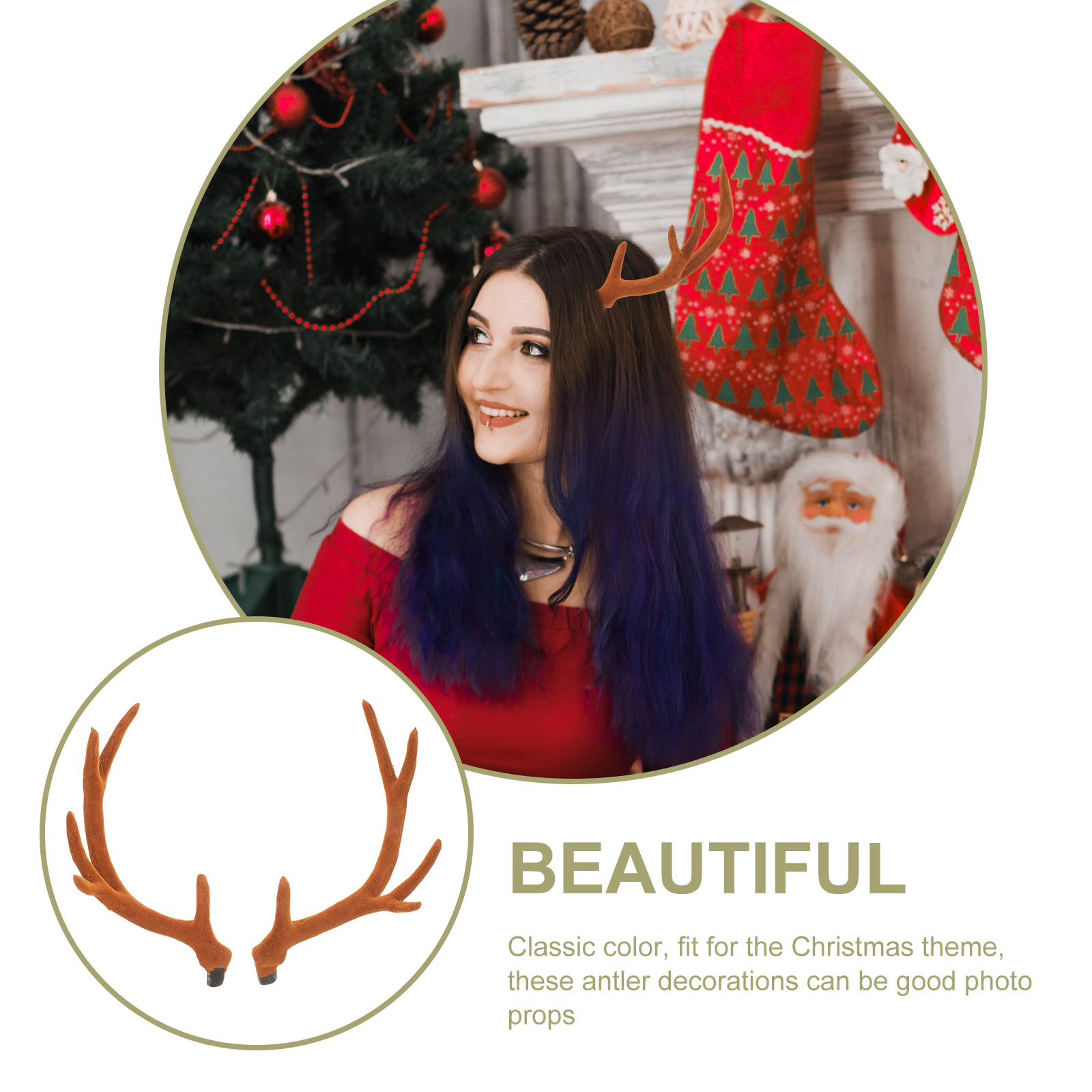 17CM Brown Reindeer Antlers Si - Reindeer Antlers Headband recensione e prezzo