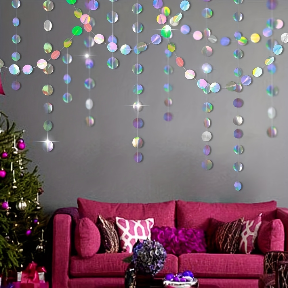 1pc Shimmering Iridescent Circ - Tinsel Garland Decoration recensione e prezzo