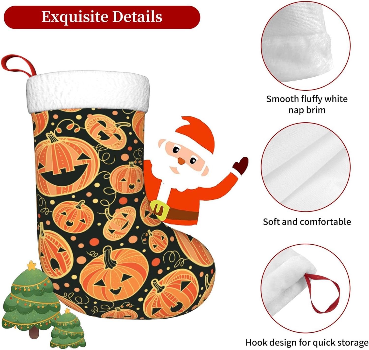 Halloween Pumpkin Christmas St - Christmas Stocking Hanging recensione e prezzo