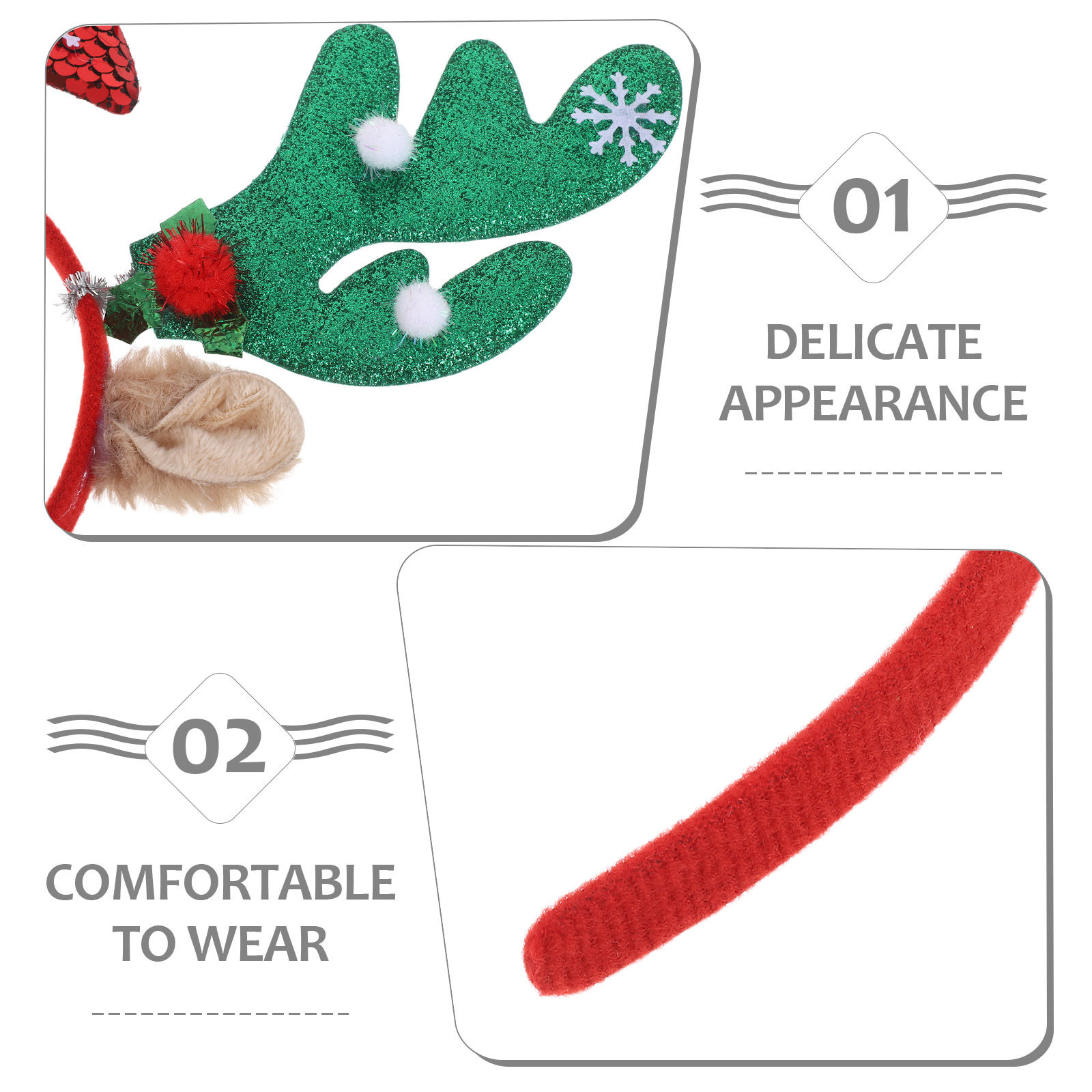2Pcs Christmas Reindeer Antler - Reindeer Antlers Headband recensione e prezzo