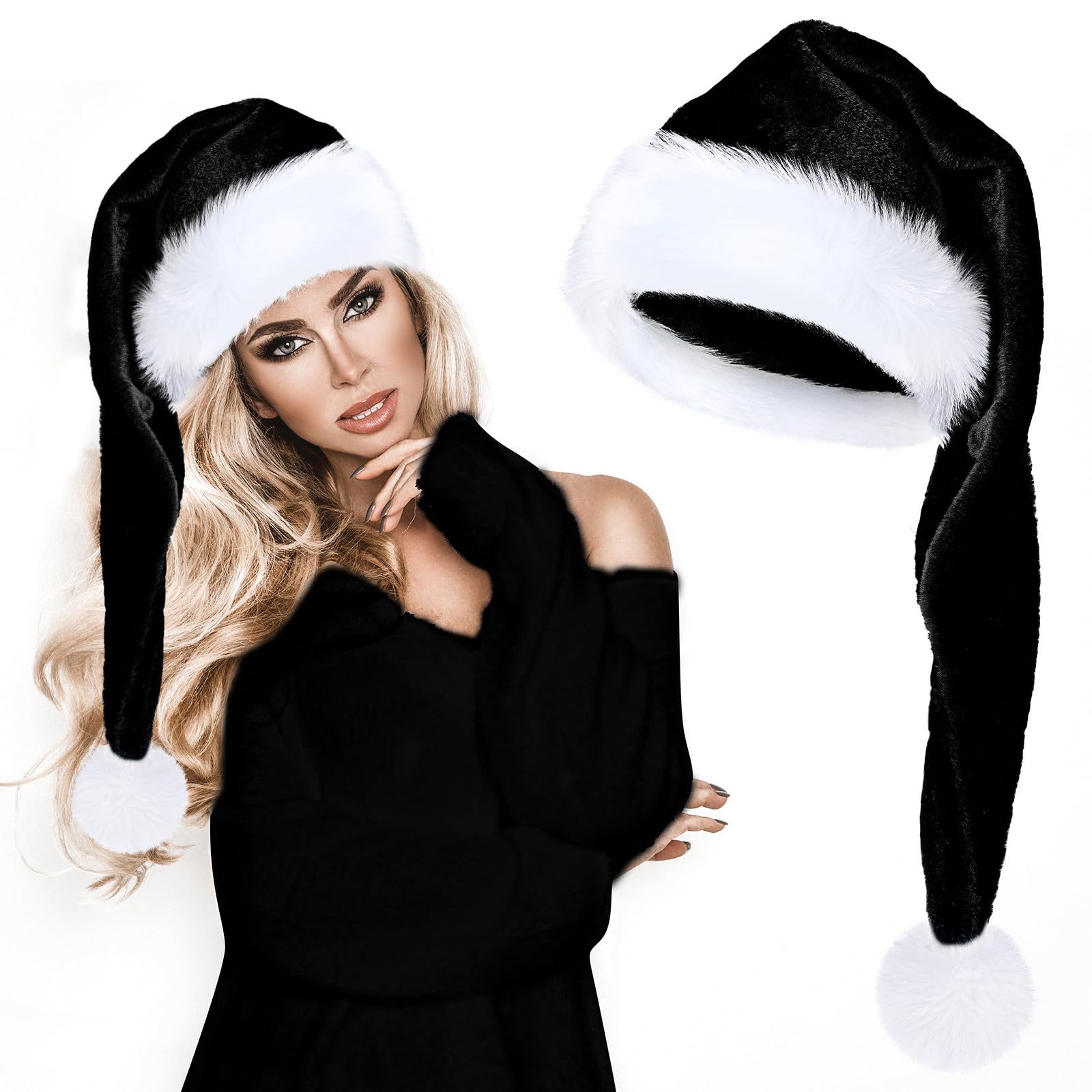 Long Plush Christmas Hat Red T - Santa Hat Plush recensione e prezzo