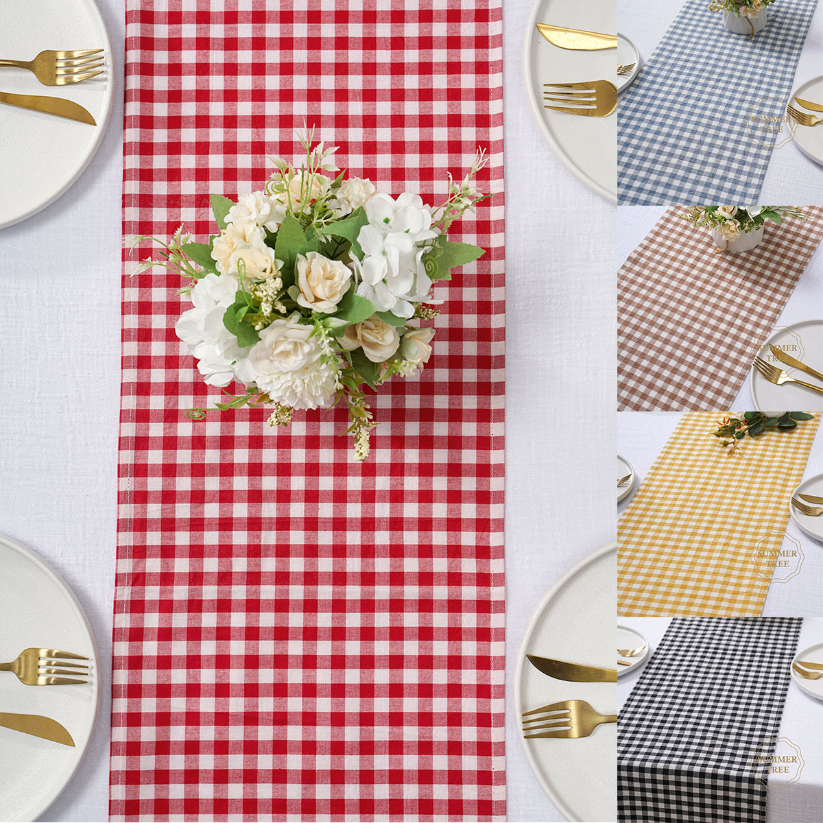 Rustic Plaid Cotton Table Runn - Christmas Throw Blanket recensione e prezzo