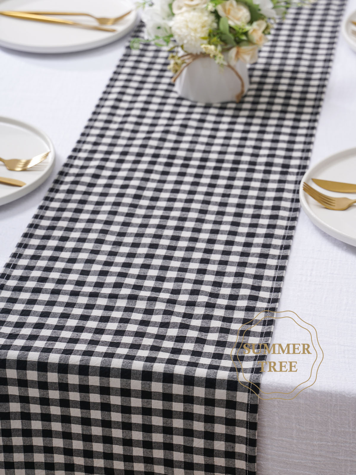 Rustic Plaid Cotton Table Runn - Christmas Throw Blanket recensione e prezzo