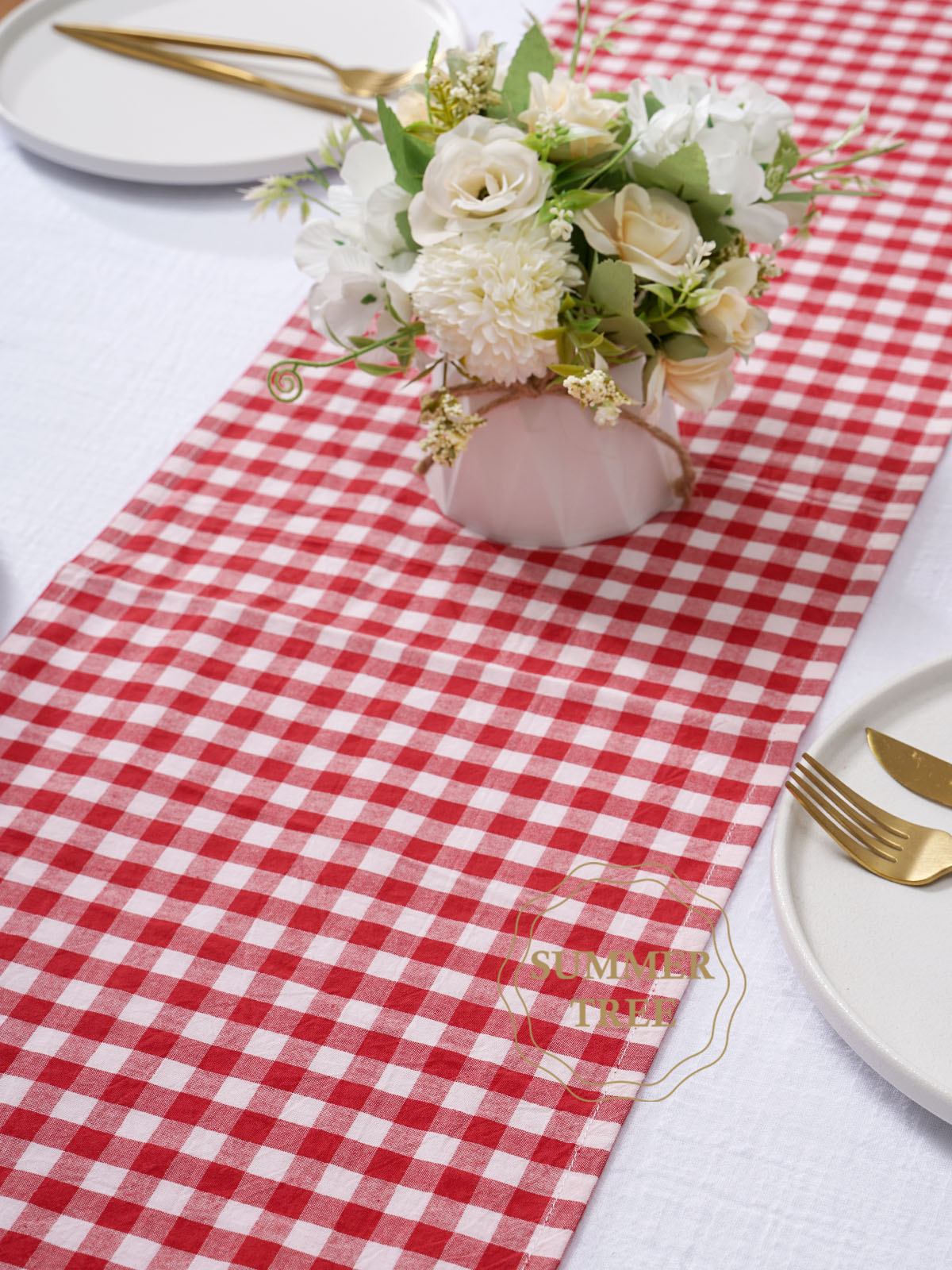 Rustic Plaid Cotton Table Runn - Christmas Throw Blanket recensione e prezzo
