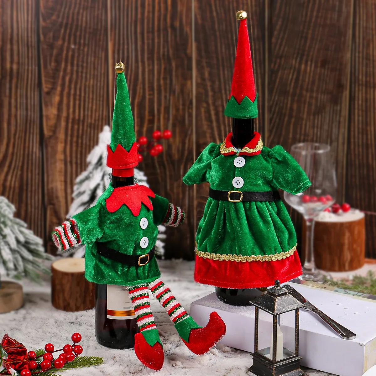 Christmas Cute Elf Wine Bottle - Elf Costume Christmas recensione e prezzo
