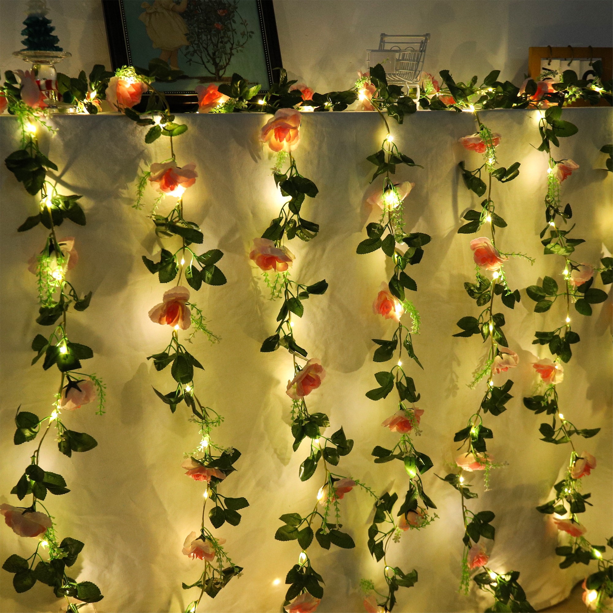 Rose LED Vine Light String Art - Christmas Wreath Fake recensione e prezzo