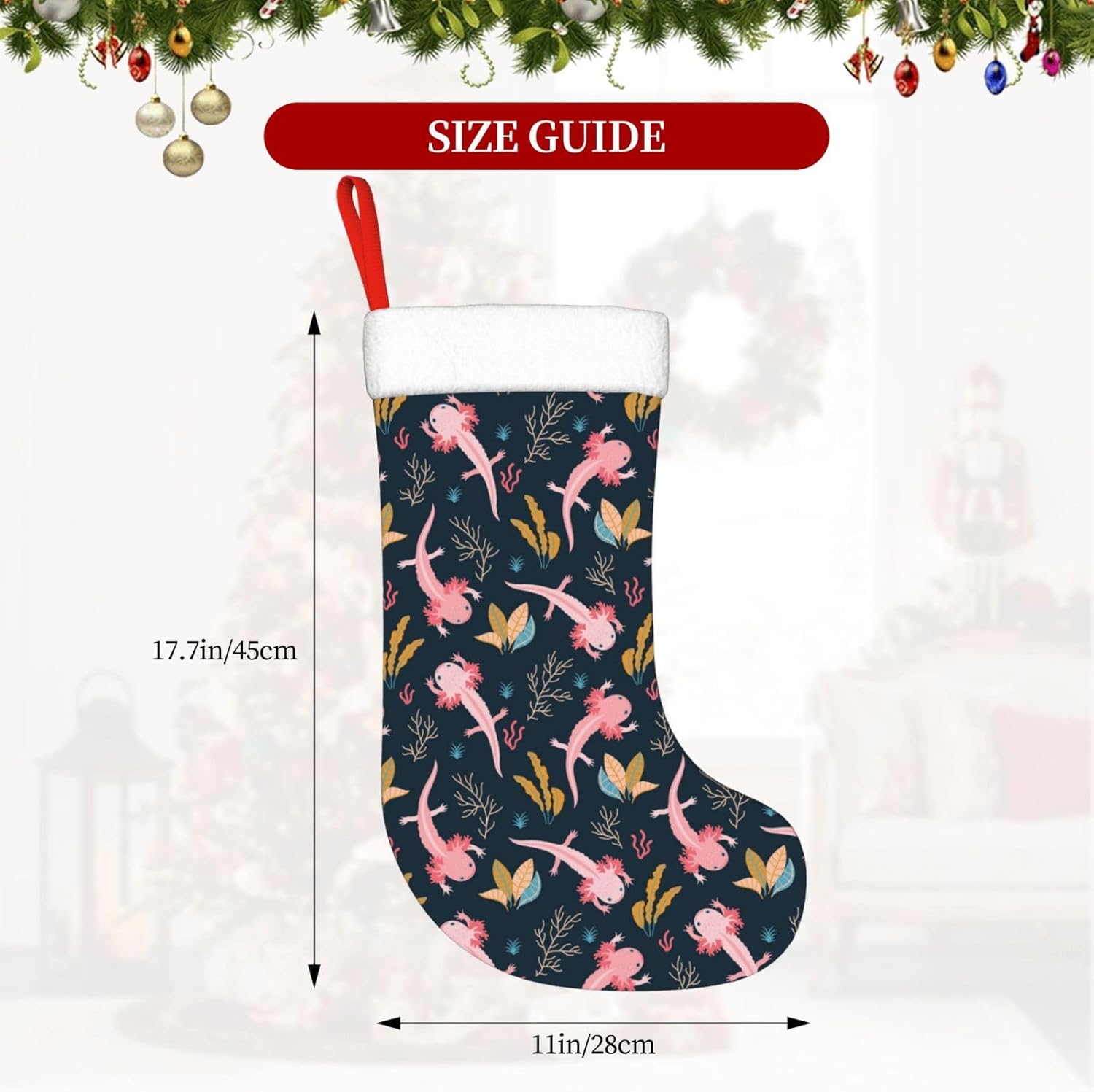 Cute Axolotl Christmas Stockin - Christmas Stocking Hanging recensione e prezzo
