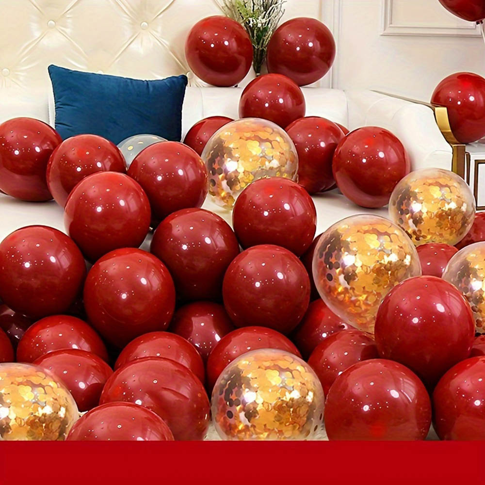 50pcs/pack Red Gold Balloon Ar - Tinsel Garland Decoration recensione e prezzo