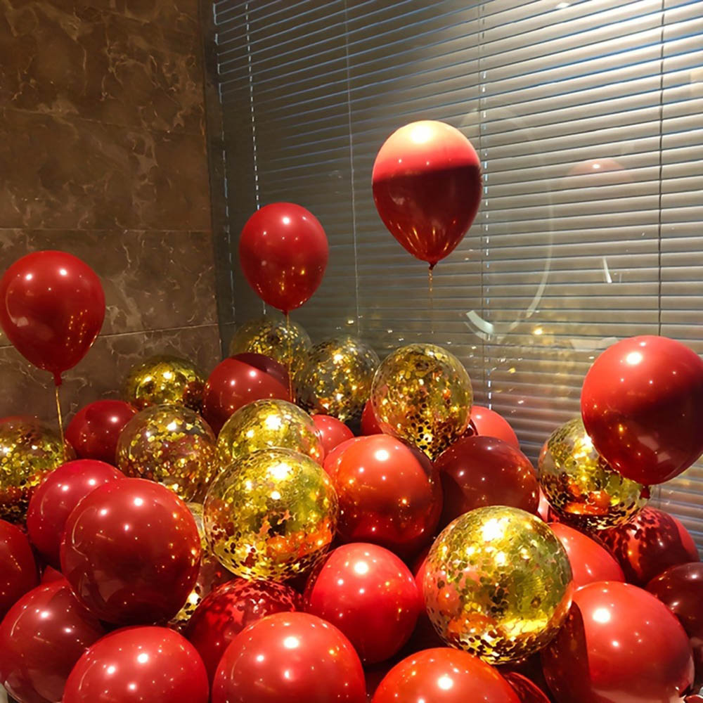 50pcs/pack Red Gold Balloon Ar - Tinsel Garland Decoration recensione e prezzo