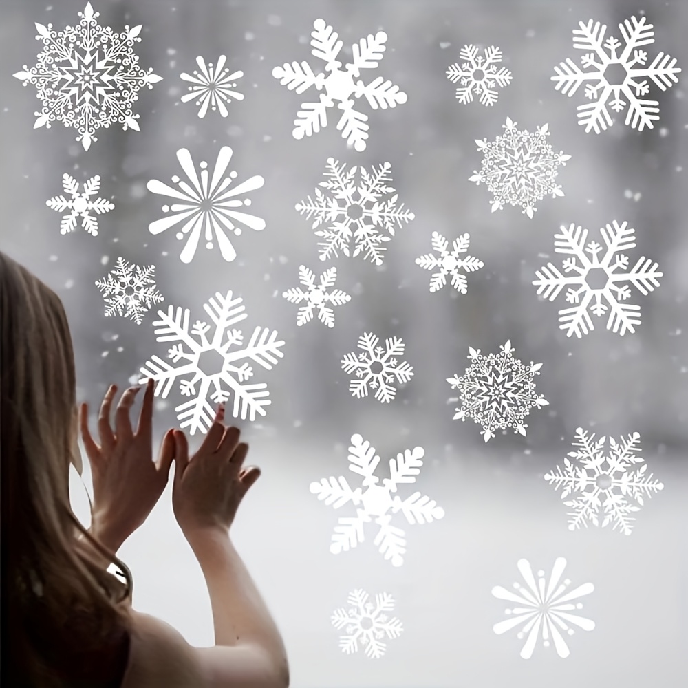 137Pcs Winter Snowflake Static - Snowflake Window Decal recensione e prezzo