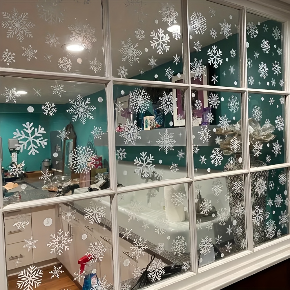 137Pcs Winter Snowflake Static - Snowflake Window Decal recensione e prezzo