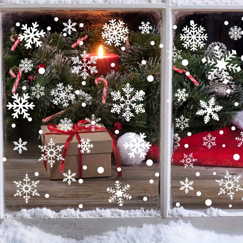 137Pcs Winter Snowflake Static - Snowflake Window Decal recensione e prezzo
