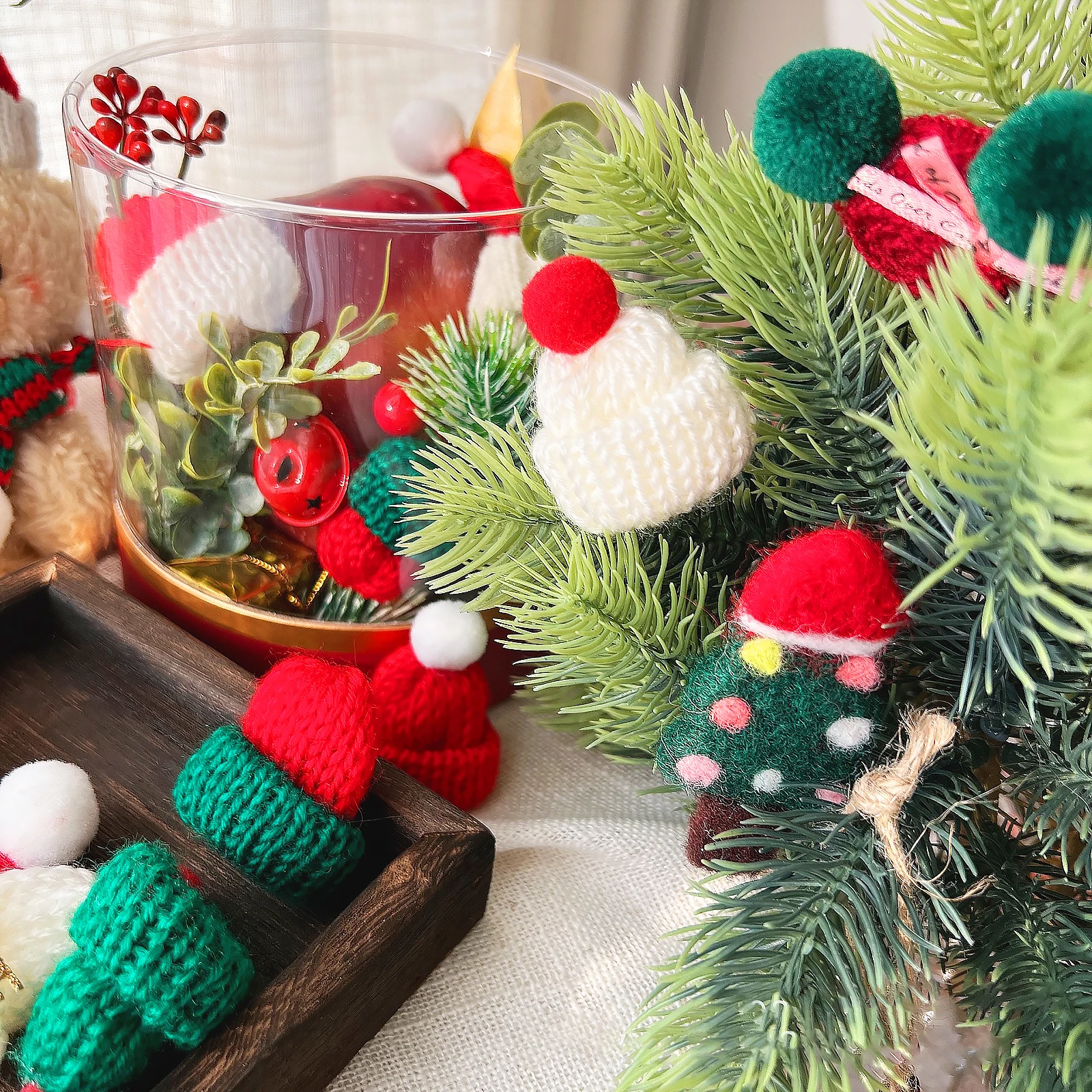 10/20pcs Mini Santa Hat & Scar - Santa Hat Plush recensione e prezzo