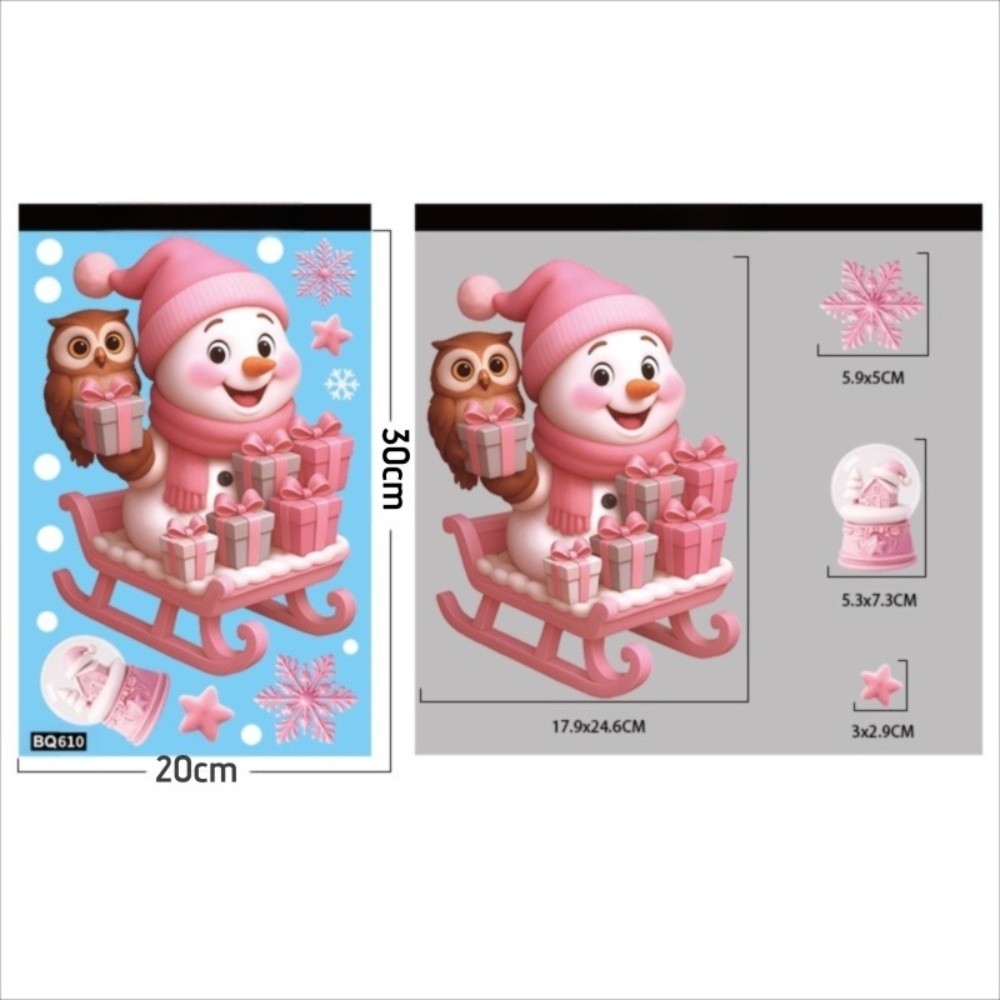 Cartoon PVC Window Stickers Sn - Snowflake Window Decal recensione e prezzo
