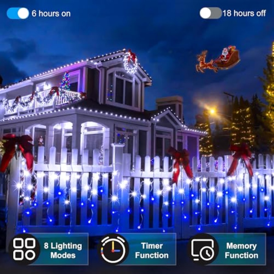 612 LED 60Feet Christmas Light - Christmas Lights Outdoor recensione e prezzo