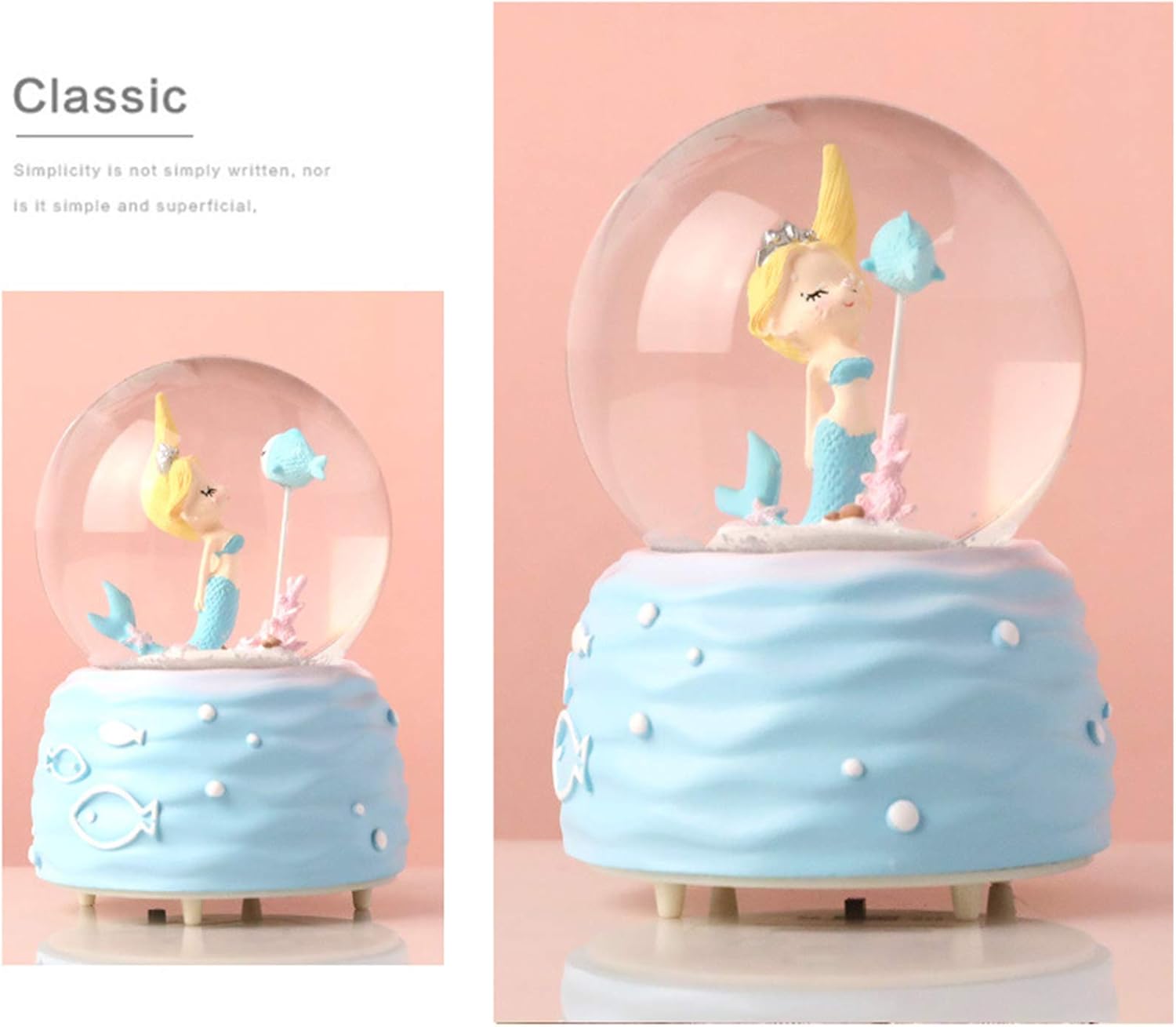 Mermaid Snow Globe Music Box w - Snow Globe Musical recensione e prezzo