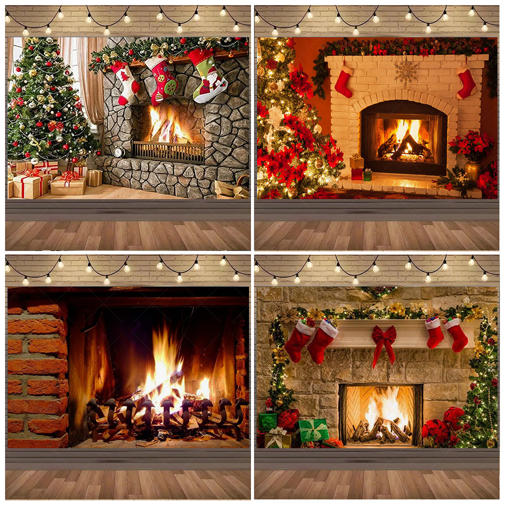 Christmas Photography Backdrop - Christmas Stocking Hanging recensione e prezzo