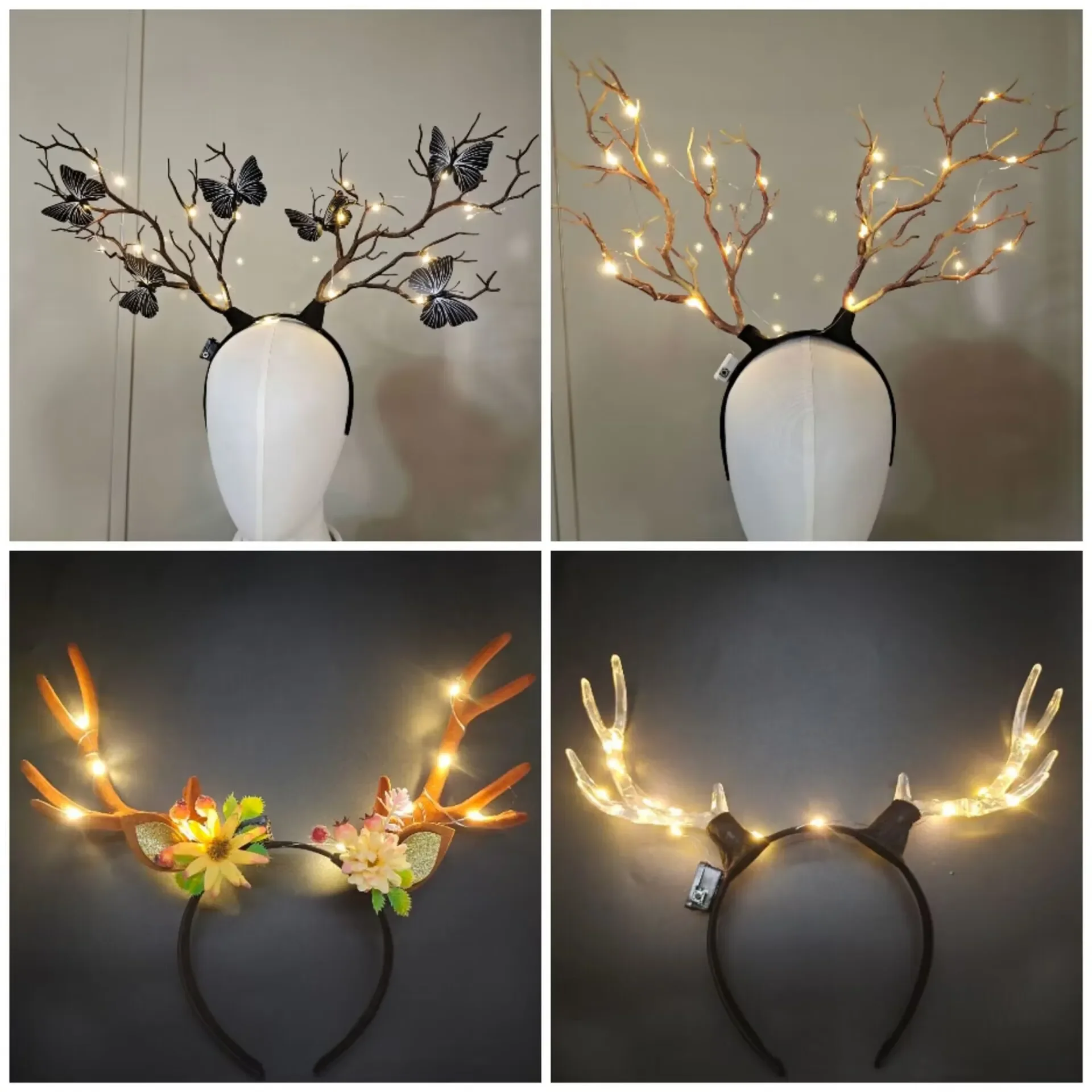 Women Girls Light Up Glowing R - Reindeer Antlers Headband recensione e prezzo